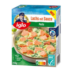 Iglo Lachs mit Pesto Sauce