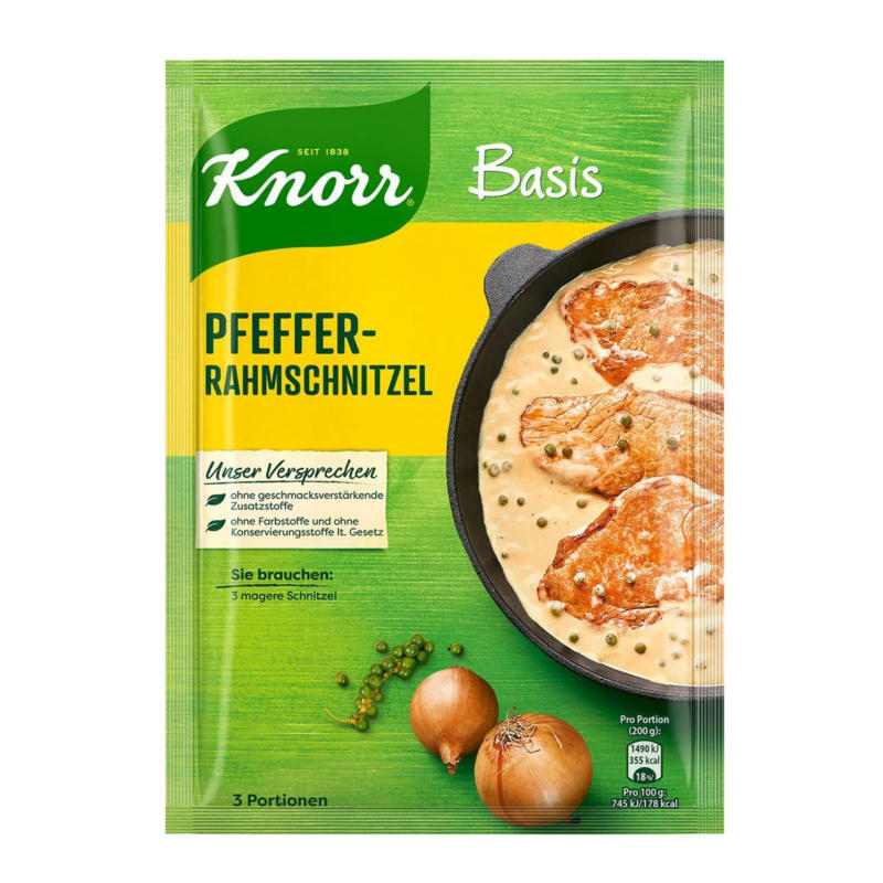 Knorr Basis für Pfeffer-Rahmschnitzel