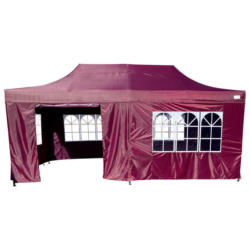 Grasekamp Faltpavillon Modena bordeaux Polyester-Mischgewebe B/H/L: ca. 600x320x300 cm