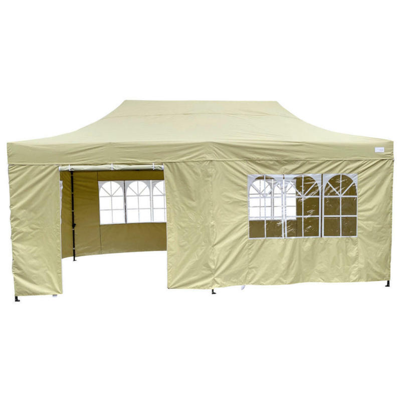 Grasekamp Faltpavillon Modena beige Polyester-Mischgewebe B/H/L: ca. 600x320x300 cm