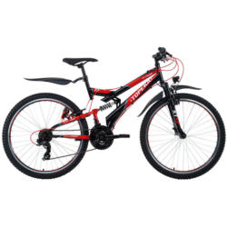 KS-Cycling Mountain-Bike Topeka 26 Zoll Rahmenhöhe 48 cm 21 Gänge schwarz schwarz ca. 26 Zoll