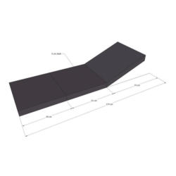 Grasekamp Auflagesessel anthrazit Polyester-Mischgewebe B/H/L: ca. 51x6x174 cm