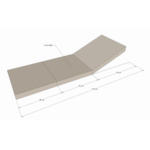 POCO Einrichtungsmarkt Trier Grasekamp Auflagesessel sand Polyester-Mischgewebe B/H/L: ca. 48x6x177 cm