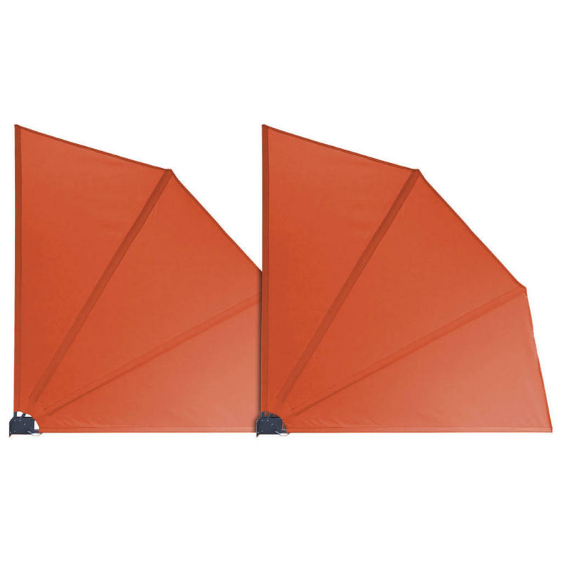 Grasekamp Doppelpack Balkonfächer orange Polyester-Mischgewebe B/L: ca. 140x140 cm