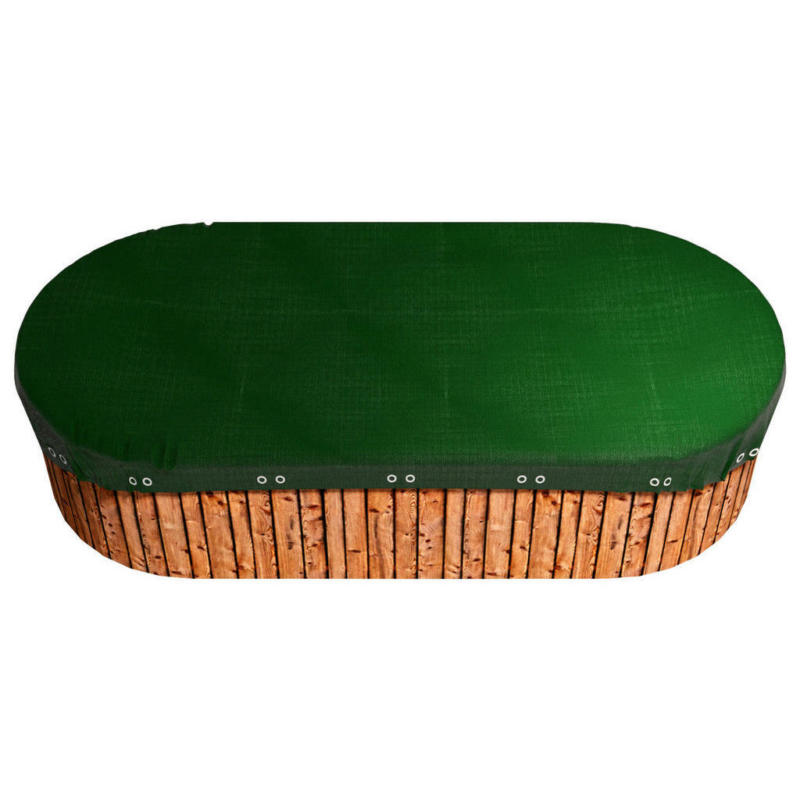 Grasekamp Abdeckplane für Pool oval grün Kunststoff B/L: ca. 350x540 cm