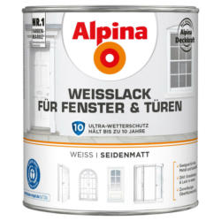Alpina Weißlack für Türen & Fenster weiß seidenmatt ca. 2 l
