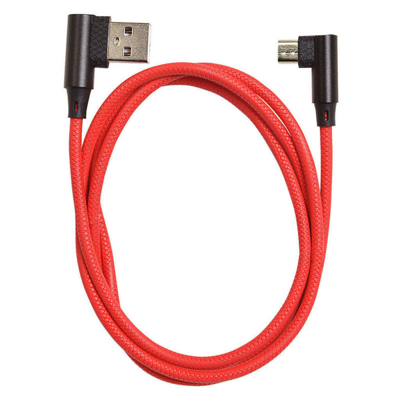 Heitech USB-Lade-/Datenkabel schwarz silber rot