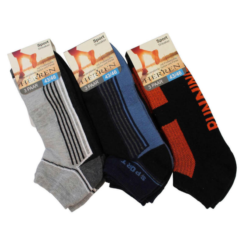 Herren-Socken sortiert 3 Packstücke Größe 39-42