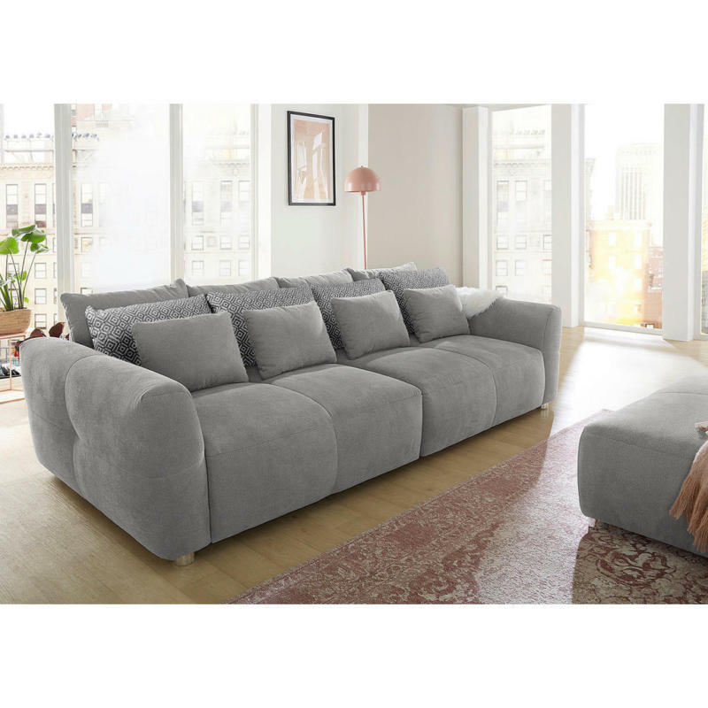 Big Sofa hellgrau B/H/T: ca. 298x88x137 cm