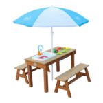 POCO Einrichtungsmarkt Leer AXI Kinder-Picknicktisch Dennis braun B/H/L: ca. 97x50x97 cm