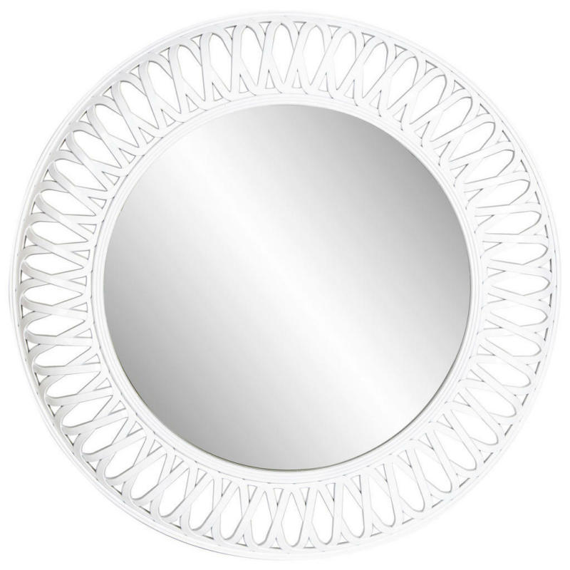 Rahmenspiegel Fabienne weiß glänzend Kunststoff D: ca. 76 cm
