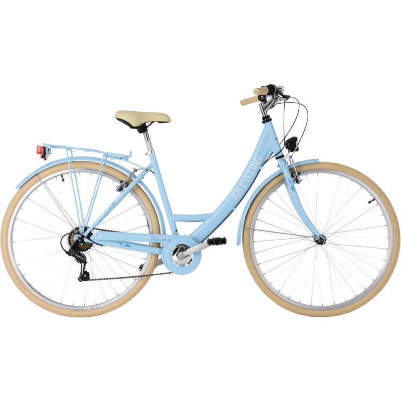 KS-Cycling City-Bike Toskana 26 Zoll Rahmenhöhe 41 cm 6 Gänge hellblau hellblau ca. 26 Zoll