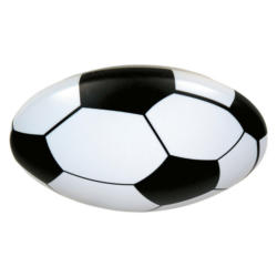 Niermann Kinderdeckenleuchte Fußball 678 schwarz weiß Kunststoff H/D: ca. 10x36 cm E27 1 Brennstellen