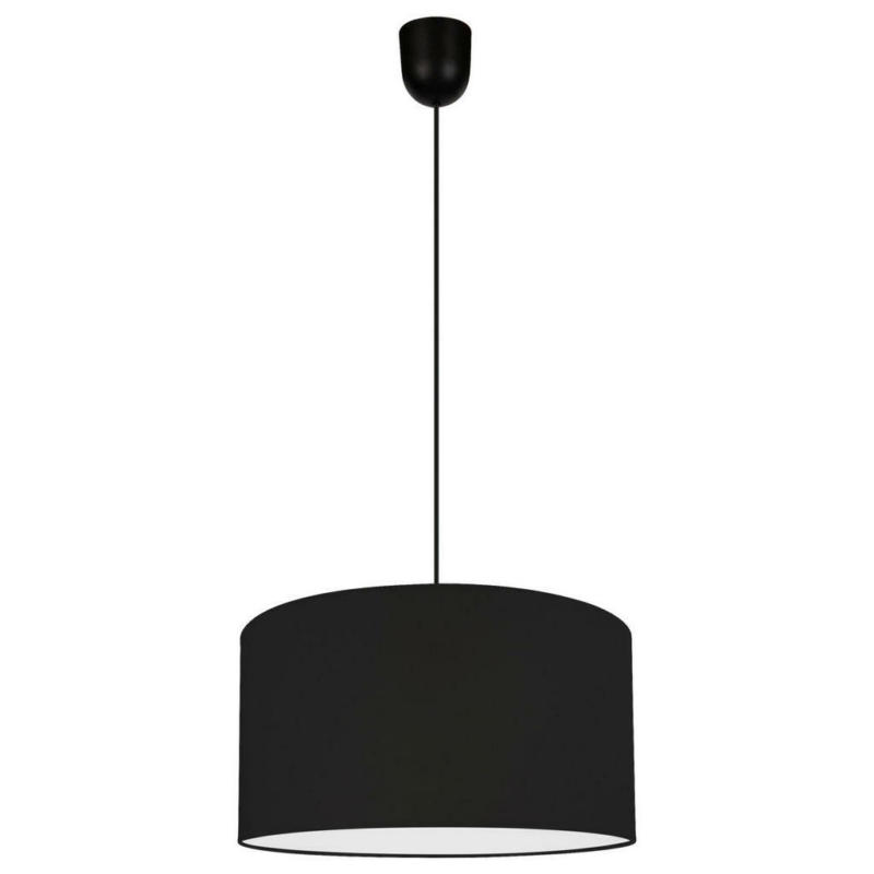 SPOT Light Pendelleuchte Dove schwarz Textil Kunststoff L/D: ca. 120x30 cm E27 2 Brennstellen