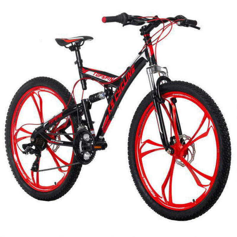 KS-Cycling Mountainbike Fully Topspin 26 Zoll Rahmenhöhe 51 cm 21 Gänge rot rot ca. 26 Zoll