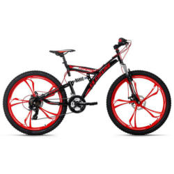 KS-Cycling Mountainbike Fully Topspin 26 Zoll Rahmenhöhe 46 cm 21 Gänge rot rot ca. 26 Zoll