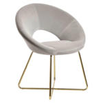 POCO Einrichtungsmarkt Biberach Stuhl beige gold Stoff Eisen B/H/T: ca. 57x83x60 cm