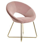 POCO Einrichtungsmarkt Biberach Stuhl rosa gold Stoff Eisen B/H/T: ca. 57x83x60 cm
