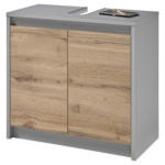 POCO Einrichtungsmarkt Neumünster Waschbeckenunterschrank Box grau Wildeiche Nachbildung B/H/T: ca. 60x57x30 cm