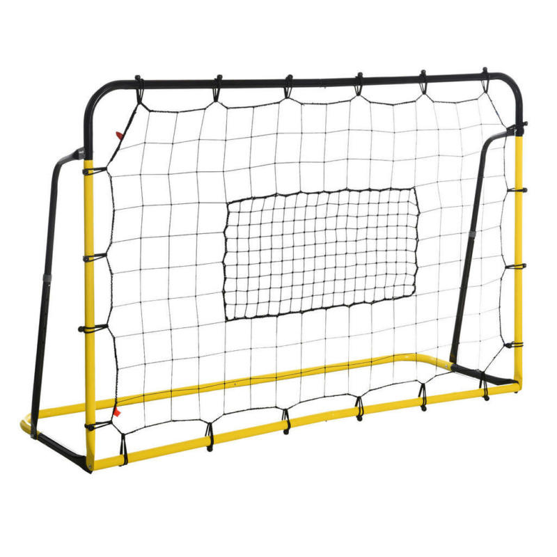 HOMCOM Fußballnetz gelb B/H/T: ca. 184x123x63 cm