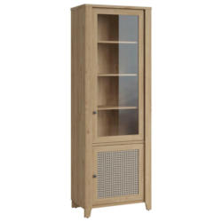 Standvitrine Cestino Jackson Hickory Nachbildung B/H/T: ca. 73x206x42 cm