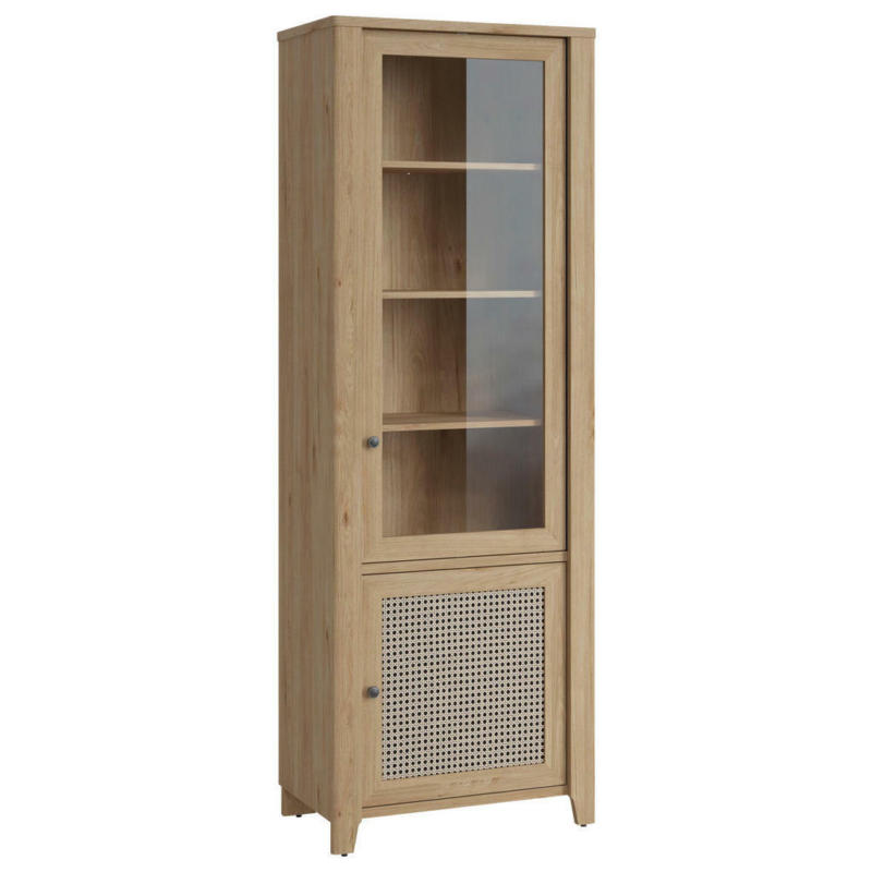 Standvitrine Cestino Jackson Hickory Nachbildung B/H/T: ca. 73x206x42 cm