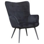 POCO Einrichtungsmarkt Nobitz byLIVING Sessel UTA schwarz schwarz Stoff Metall B/H/T: ca. 72x97x80 cm