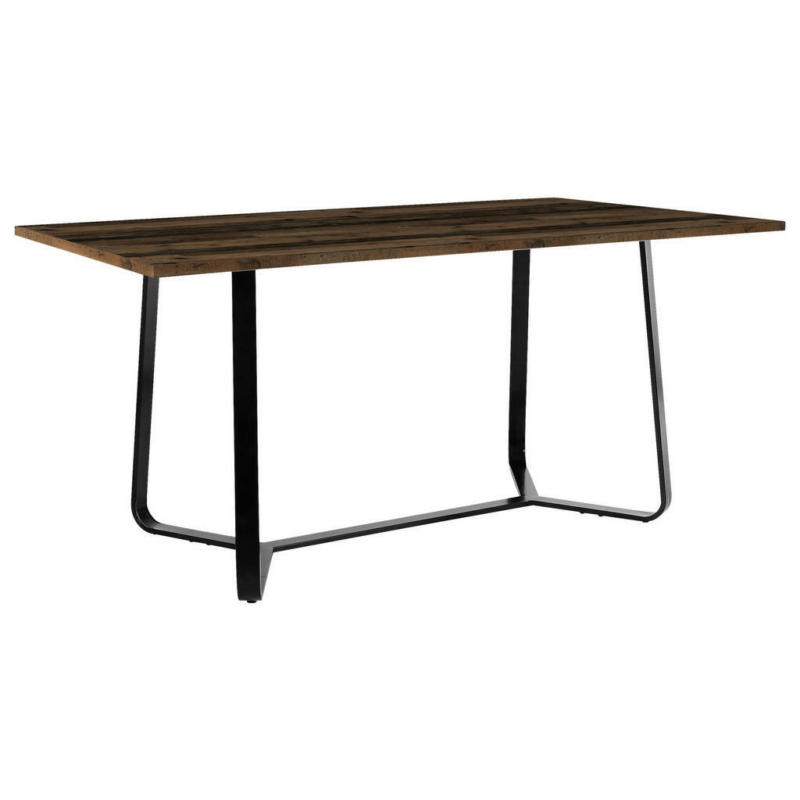 Tisch TALEA Eiche Old Wood Nachbildung schwarz pulverbeschichtet B/H/T: ca. 160x76x90 cm