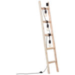 POCO Einrichtungsmarkt Kaiserslautern Brilliant Stehleuchte Ladder 93152/76 schwarz natur Metall Holz B/H/T: ca. 32x157,5x32 cm E27 3 Brennstellen