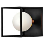 POCO Einrichtungsmarkt Böblingen LEDVANCE Badezimmer-Wandleuchte Square 756908 schwarz weiß Metall Glas B/H/L: ca. 15x17,5x15 cm G9