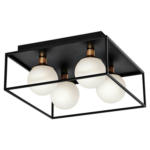 POCO Einrichtungsmarkt Leer LEDVANCE Badezimmer-Deckenleuchte Square 756960 schwarz weiß Metall Glas B/H/L: ca. 35x15,5x35 cm
