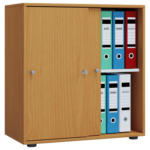 POCO Einrichtungsmarkt Weiden Büroschrank Lona L mit Schiebetüren buche Nachbildung weiß B/H/T: ca. 70x74x37 cm