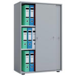 POCO Einrichtungsmarkt Wassertrüdingen Büroschrank Lona XL mit Schiebetüren grau weiß B/H/T: ca. 70x110x37 cm