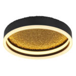 POCO Einrichtungsmarkt Ahlen GLOBO LED-Deckenleuchte 48460-24 Hedi Opal gold schwarz weiß Metall Acryl Silikon H/D: ca. 7,5x30 cm 1 Brennstellen