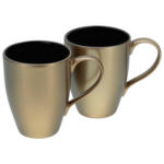 POCO Einrichtungsmarkt Böblingen CreaTable Kaffeebecherset Golden Days gold Steinzeug 2 tlg.