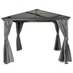 POCO Einrichtungsmarkt Kerpen Sojag Pavillon-Vorhang-Set Verona dunkelgrau Polyester