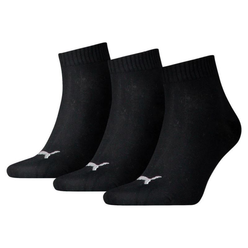 Damen & Herren-Socken Puma schwarz 3 Packstücke Größe 39-42