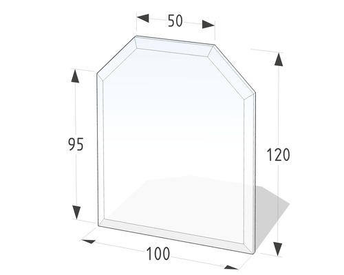 Funkenschutzplatte Lienbacher Glas 100x120 cm