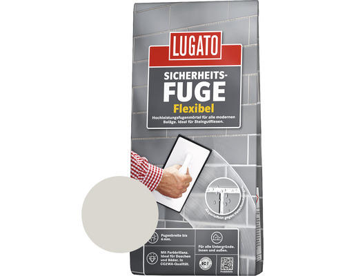 Lugato Fugenmörtel Sicherheitsfuge Flexibel manhattan 5 Kg