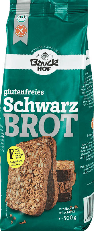 Bauckhof glutenfreie Bio Schwarzbrot Backmischung