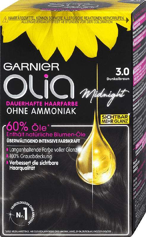 Garnier Olia dauerhafte Haarfarbe - Nr. 3.0 Dunkelbraun