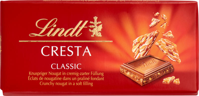 Tablette de chocolat Lindt, Cresta Classic, 100 g