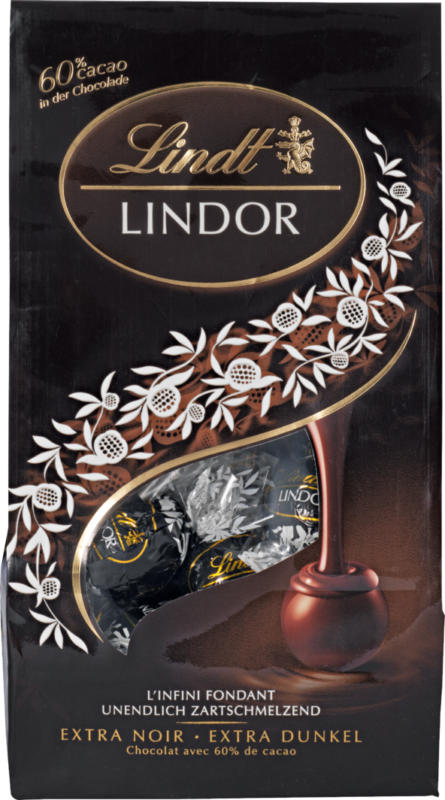 Boules Lindor Lindt, Extra Noir, 262 g