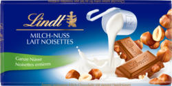 Tablette de chocolat Lait-Noisettes Lindt, 100 g