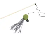 Hornbach Katze Spielzeug beeztees Minus one Katzenangel viena grün grau 42 cm