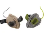 Hornbach Katze Spielzeug beeztees Minus one Maus Luca grau grün 8 x 5 x 4 cm
