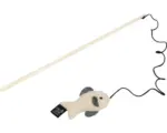 Hornbach Katze Spielzeug beeztees Minus one Katzenangel zorba grau beige 42 cm