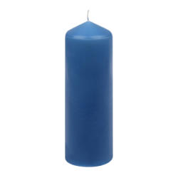 Bougie cylindrique LIGHTS, cire, bleu