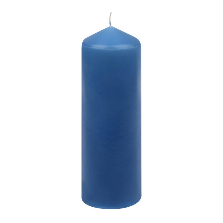 Bougie cylindrique LIGHTS, cire, bleu