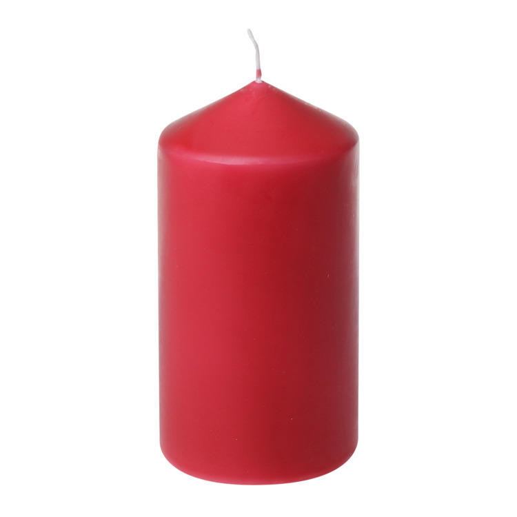 Bougie cylindrique LIGHTS, cire, rouge rubis